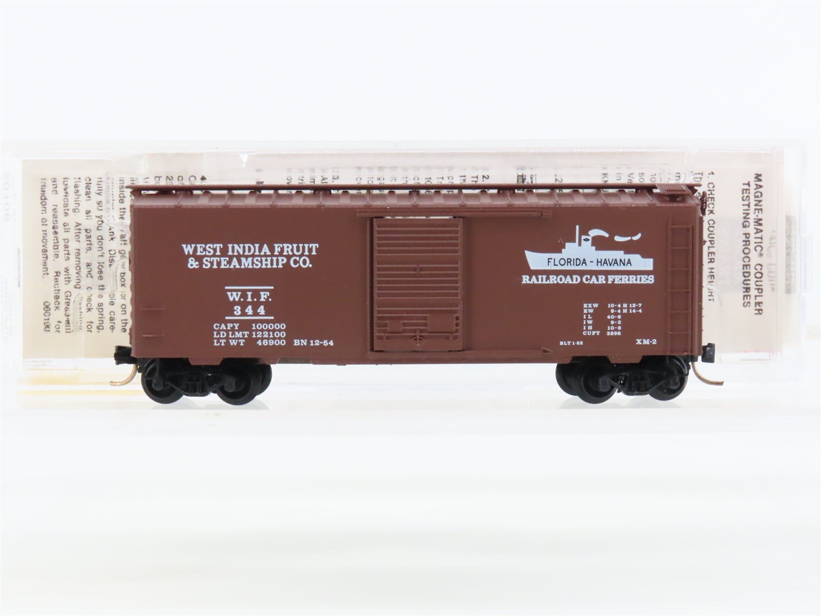 N Scale Micro-Trains MTL 20106 WIF West India Fruit 40' Single Door Box Car #344