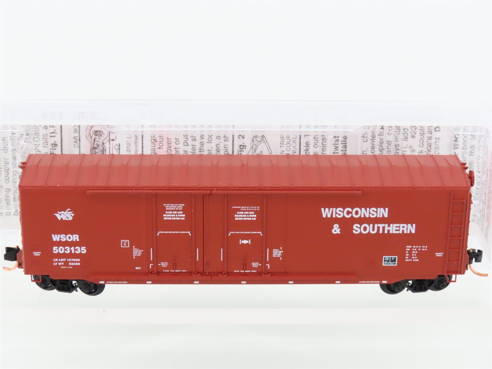 N Scale Micro-Trains MTL 75070 WSOR Wisconsin & Southern 50' Box Car #503135