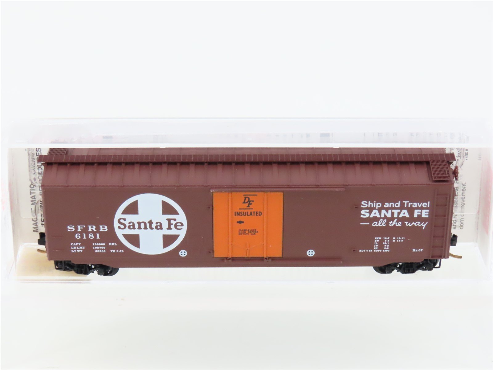 N Scale Micro-Trains MTL 32050/4 SFRB Santa Fe 50' Plug Door Box Car #6181