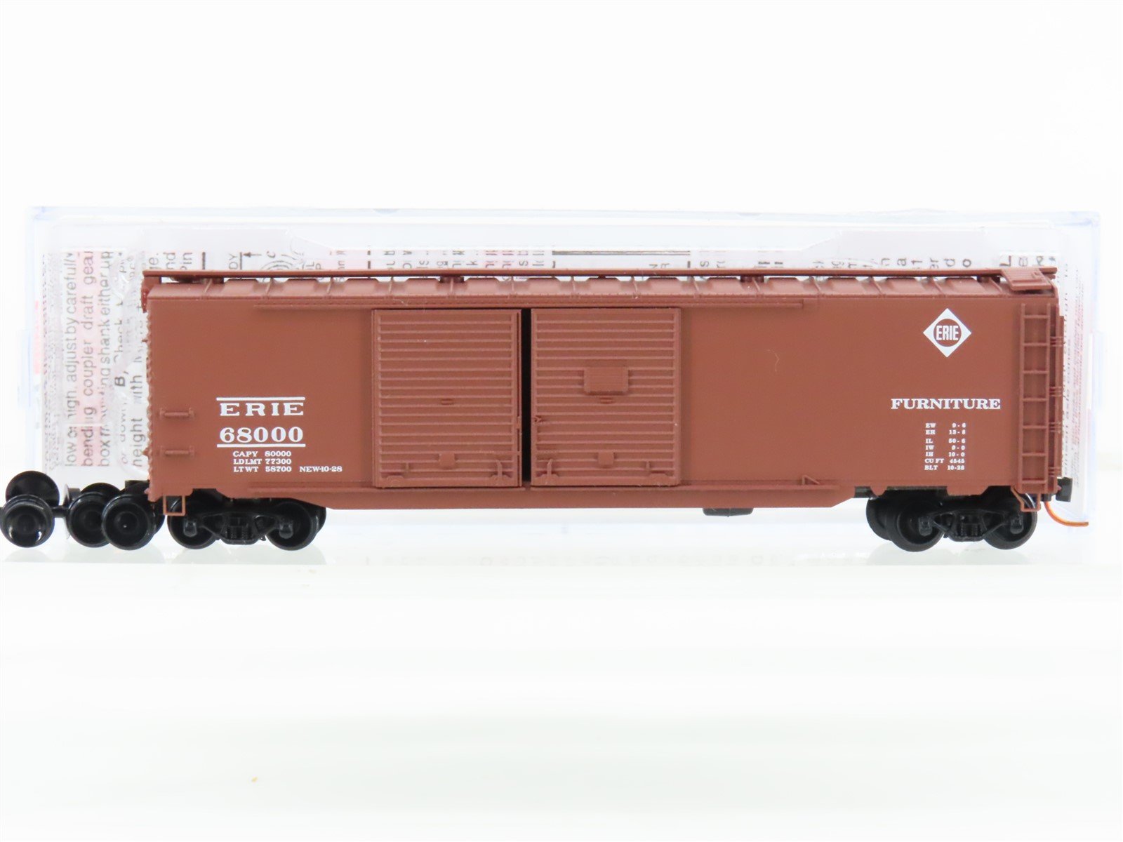 N Scale Micro-Trains MTL 07800110 ERIE 50' Double Door Auto Box Car #68000