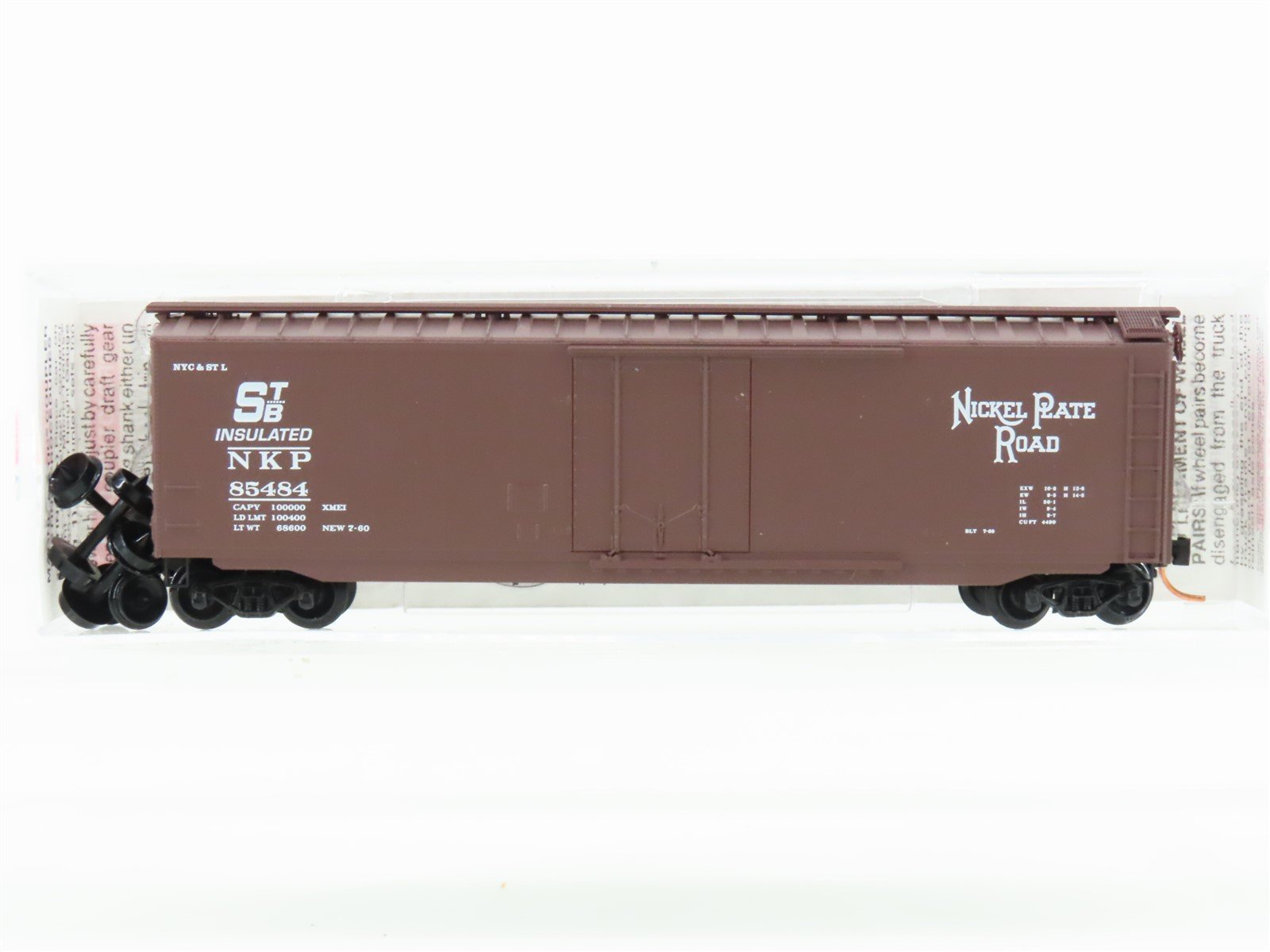 N Micro-Trains MTL 32080 NKP Nickel Plate Road 50' Plug Door Box Car #85484