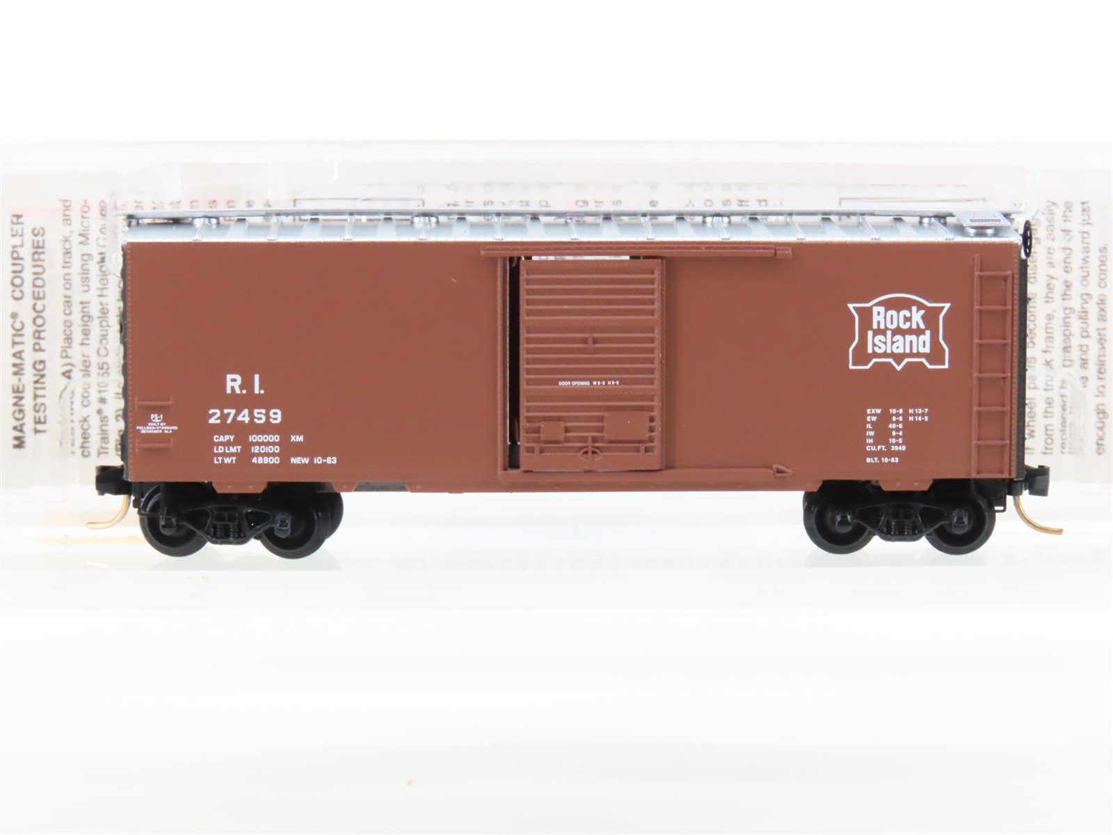 N Scale Micro-Trains MTL 20058 RI Rock Island 40' Single Door Box Car #27459