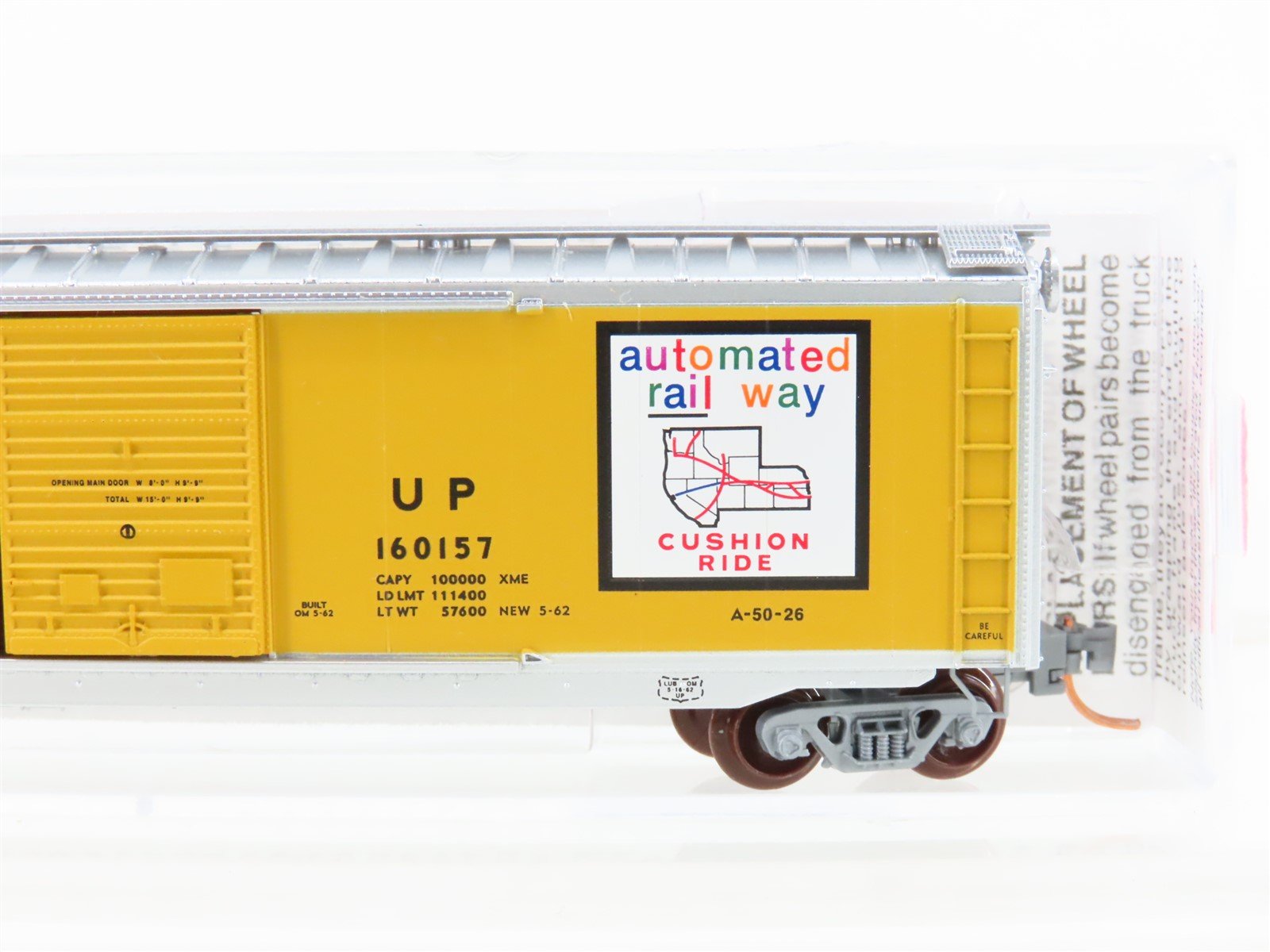 N Scale Micro-Trains MTL 34310 UP Union Pacific 50' Double Door Box Car #160157