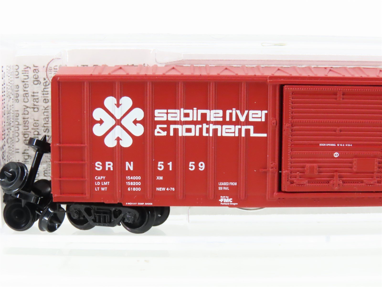N Scale Micro-Trains MTL 25100 SRN Sabine River & Northern 50' Box Car #5159