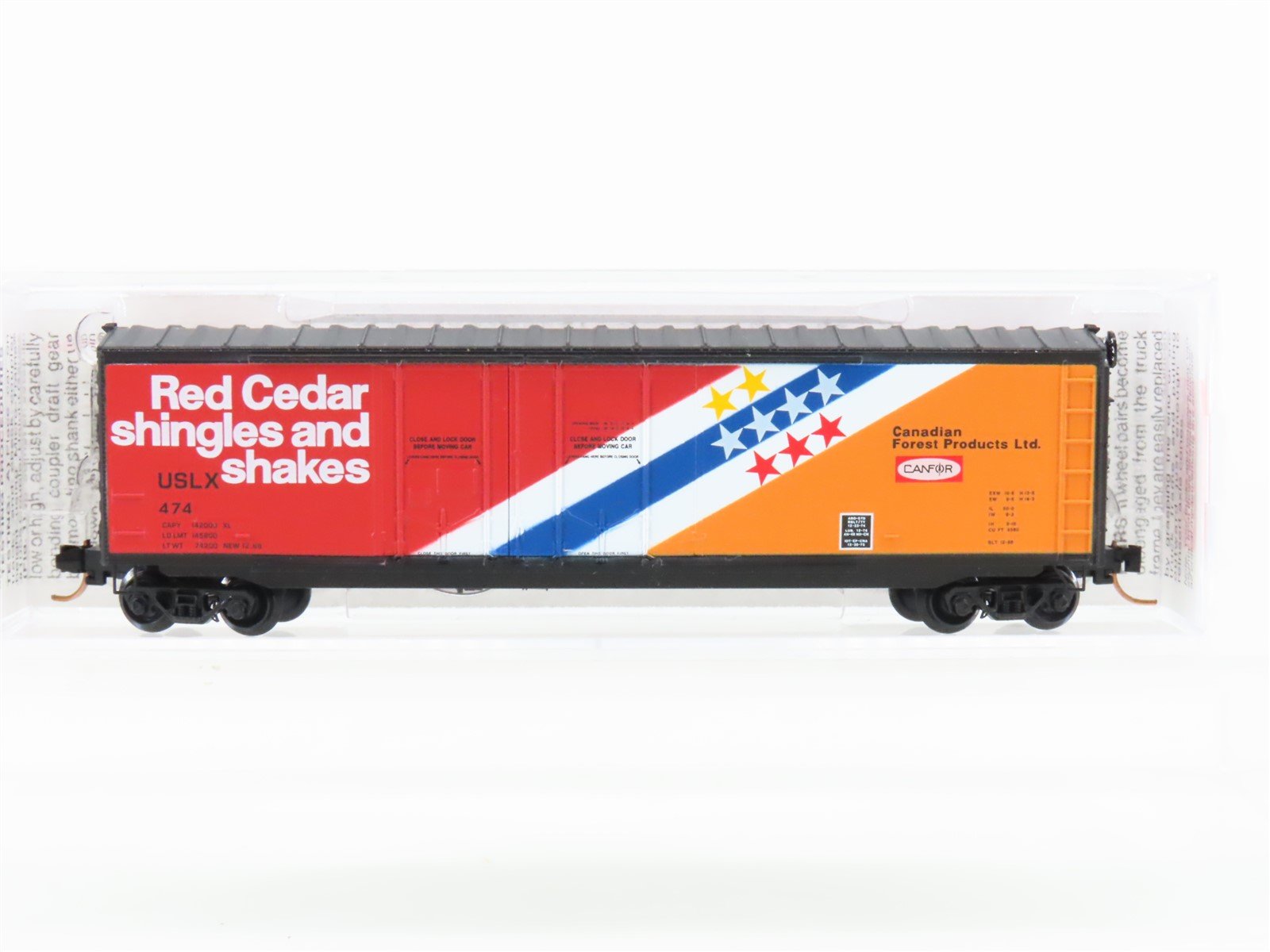 N Scale Micro-Trains MTL 75060 USLX Canfor 50' Double Plug Door Box Car #474