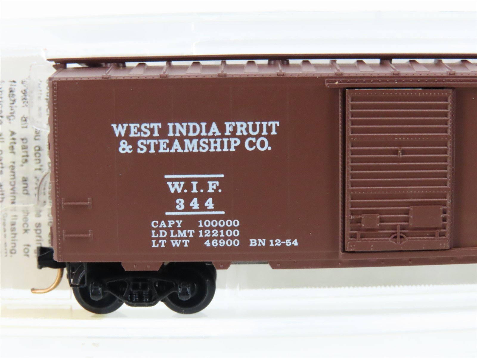 N Scale Micro-Trains MTL 20106 WIF West India Fruit 40' Single Door Box Car #344