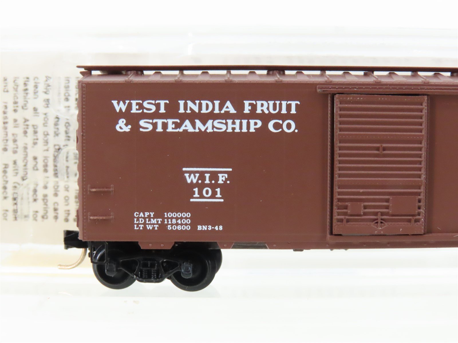 N Scale Micro-Trains MTL 20630 WIF West India Fruit 40' Single Door Box Car #101