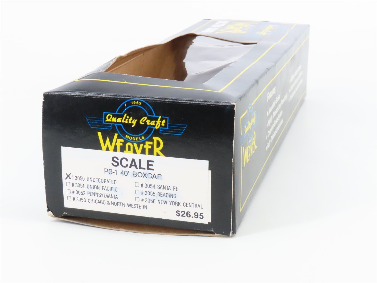 O Scale 2-Rail Quality Craft Models Weaver Kit 3050 Undecorated 40' Box Car