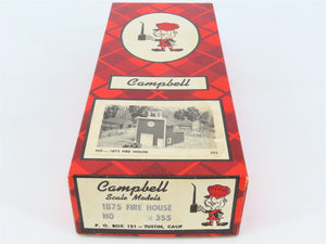 HO 1/87 Scale Campbell Craftsman Kit #355 1875 Fire House Building