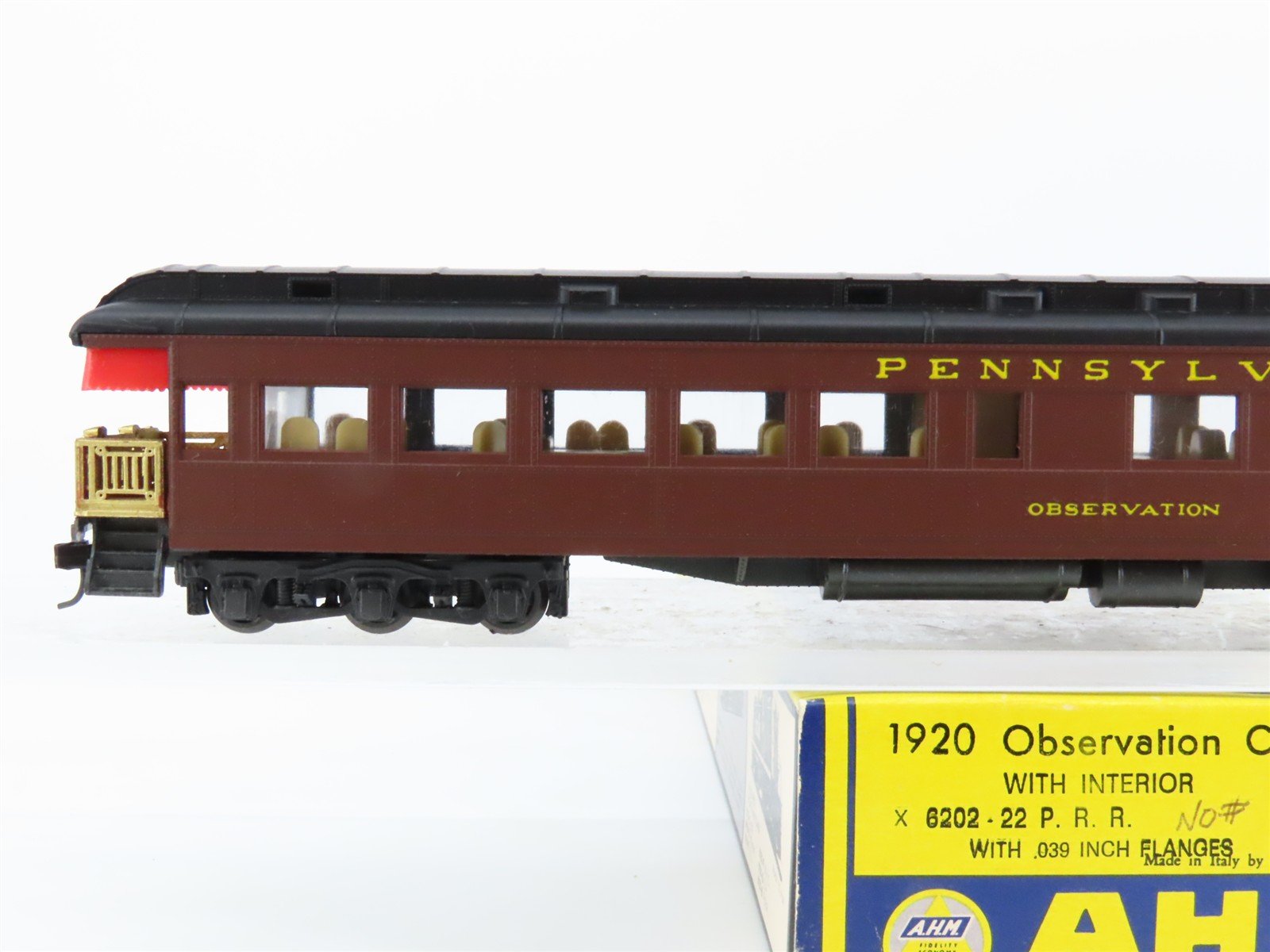 HO Scale AHM/Rivarossi 6202-22 PRR Pennsylvania 1920 Observation Passenger Car