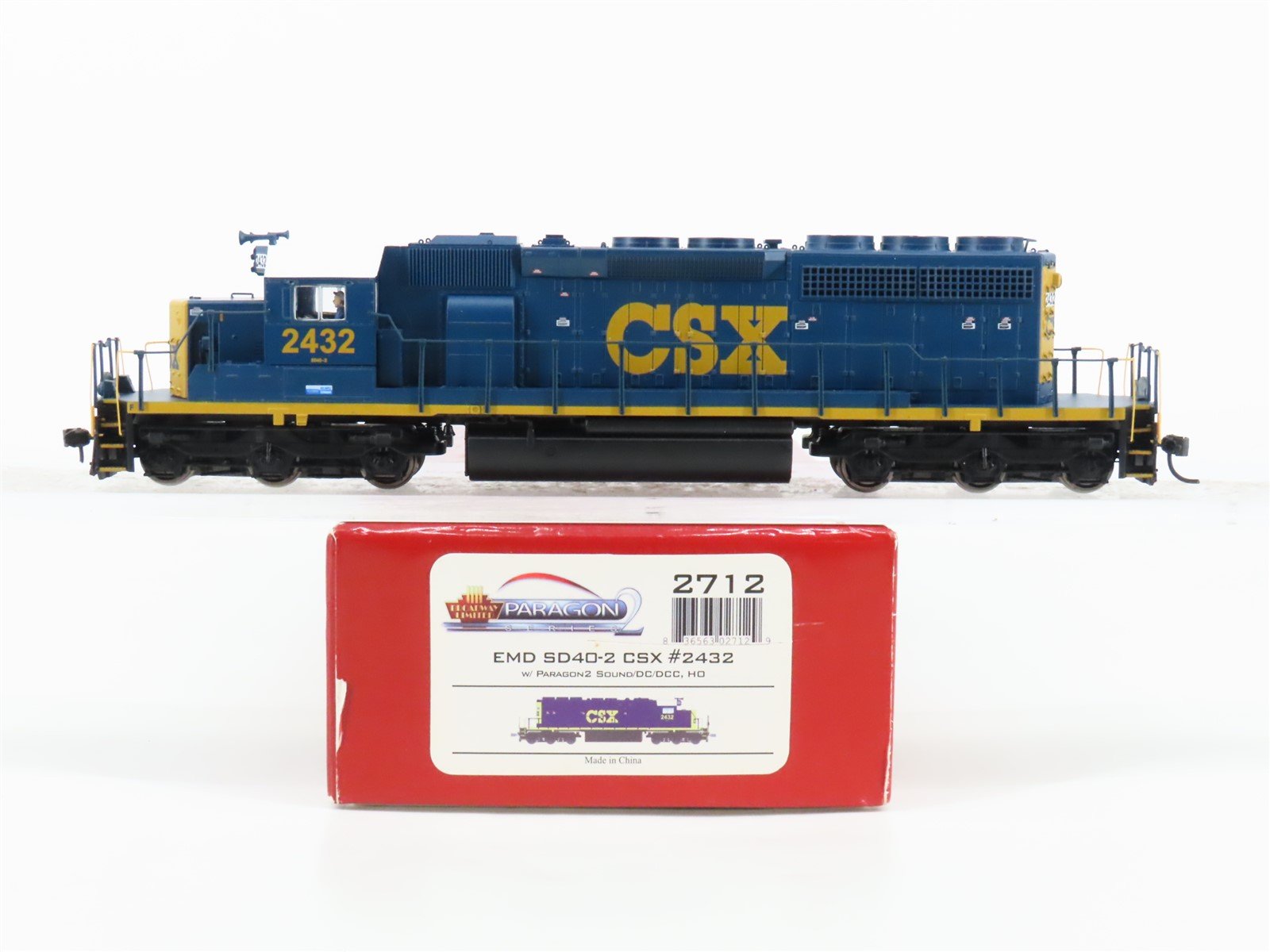 HO Scale Broadway Limited BLI 2712 CSX SD40-2 Diesel Loco #2432 w/DCC & Sound