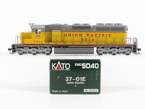 HO Scale KATO 37-01E UP Union Pacific SD40 Diesel Locomotive #3024