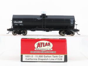 HO Scale Atlas 1031-2 CDLX California Dispatch Line 11,000 Gallon Tank Car #1528