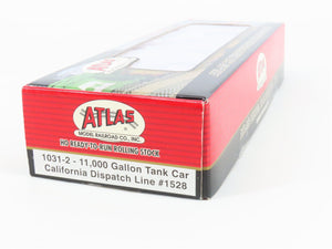 HO Scale Atlas 1031-2 CDLX California Dispatch Line 11,000 Gallon Tank Car #1528