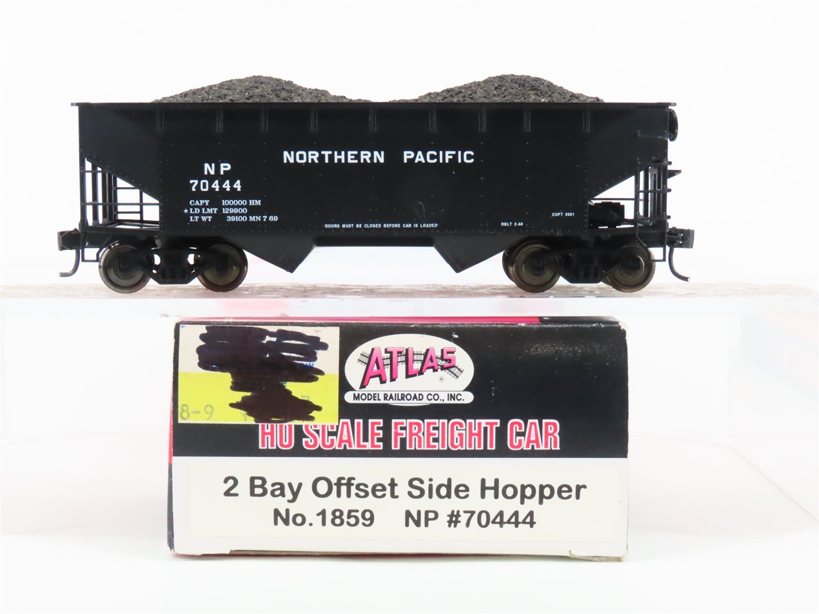 HO Scale Atlas 1859 NP Northern Pacific Railroad 2-Bay Offset Side Hopper #70444