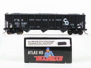 HO Scale Atlas Trainman #986 C&O Chesapeake & Ohio 3-Bay Open Hopper #101040