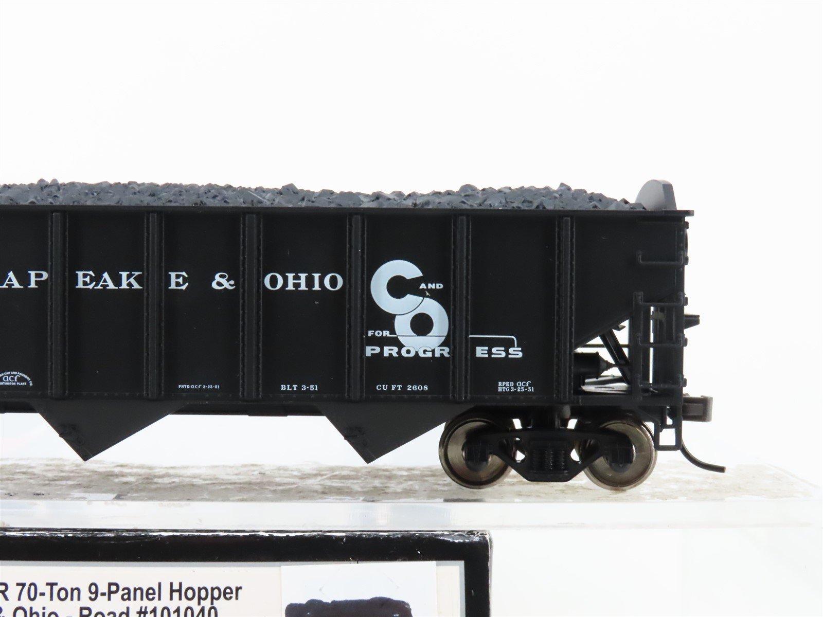 HO Scale Atlas Trainman #986 C&O Chesapeake & Ohio 3-Bay Open Hopper #101040