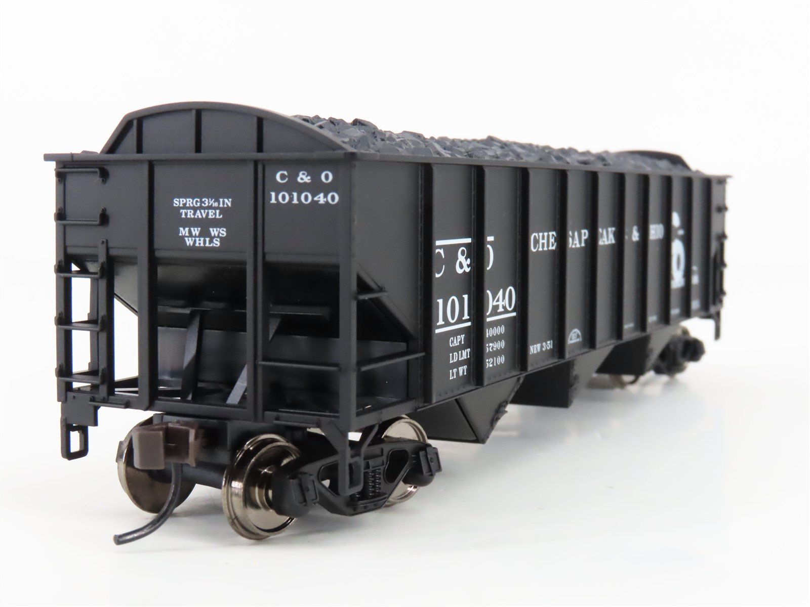HO Scale Atlas Trainman #986 C&O Chesapeake & Ohio 3-Bay Open Hopper #101040