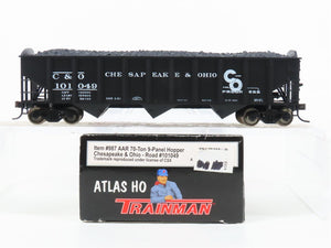 HO Scale Atlas Trainman #987 C&O Chesapeake & Ohio 3-Bay Open Hopper #101049