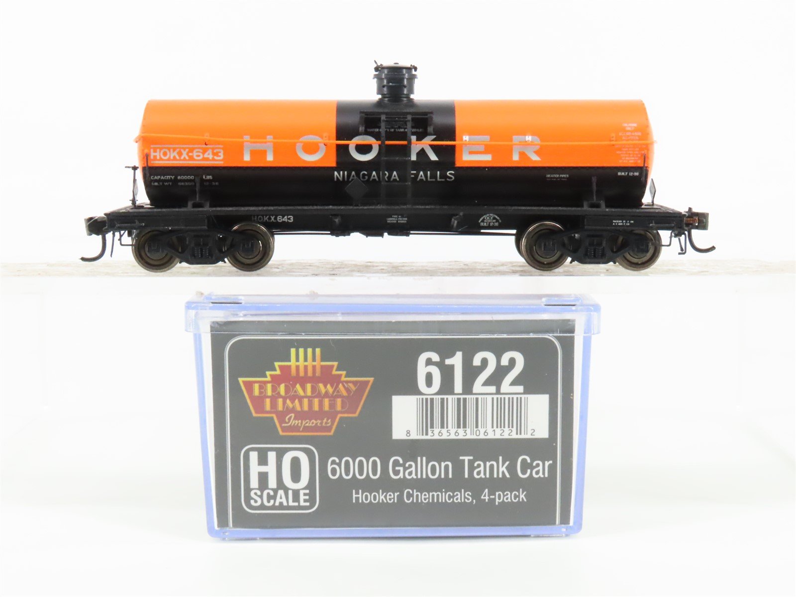HO Scale Broadway Limited Imports 6122 HOKX Hooker Chemicals Tank Car #643