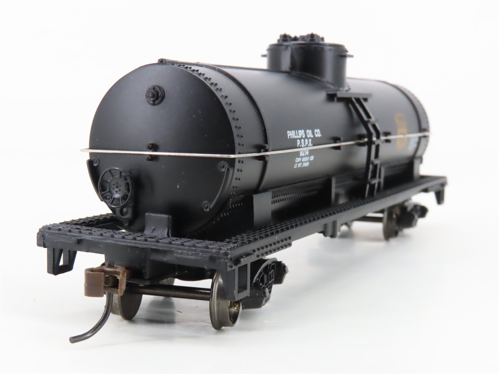 HO Bachmann Silver Series 17840 PSPX Phillips 66 40' Single Dome Tank Car #9214