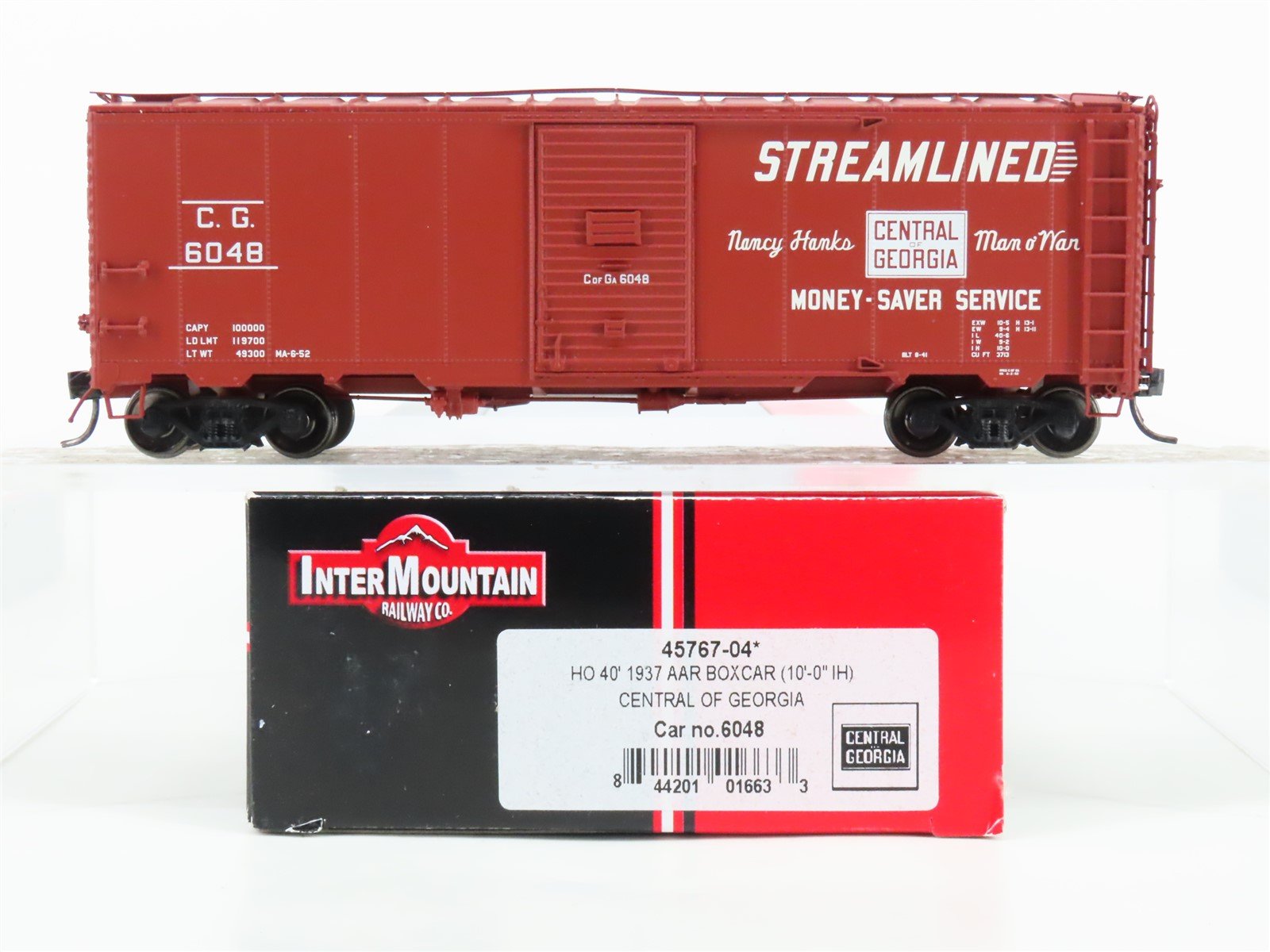 HO Scale InterMountain 45767-04* CG Central of Georgia 40' Box Car #6048