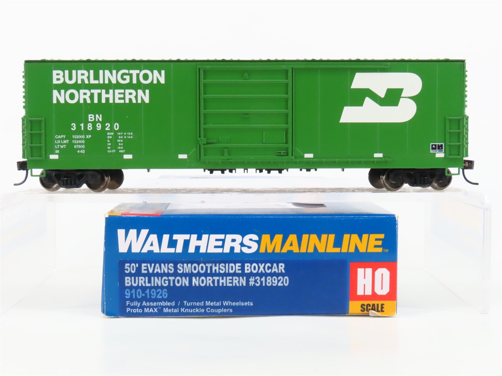 HO Scale Walthers Mainline 910-1926 BN Burlington Northern 50' Box Car #318920