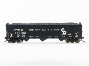 HO Scale Atlas Trainman C&O Chesapeake & Ohio Railroad 3-Bay Open Hopper #101038