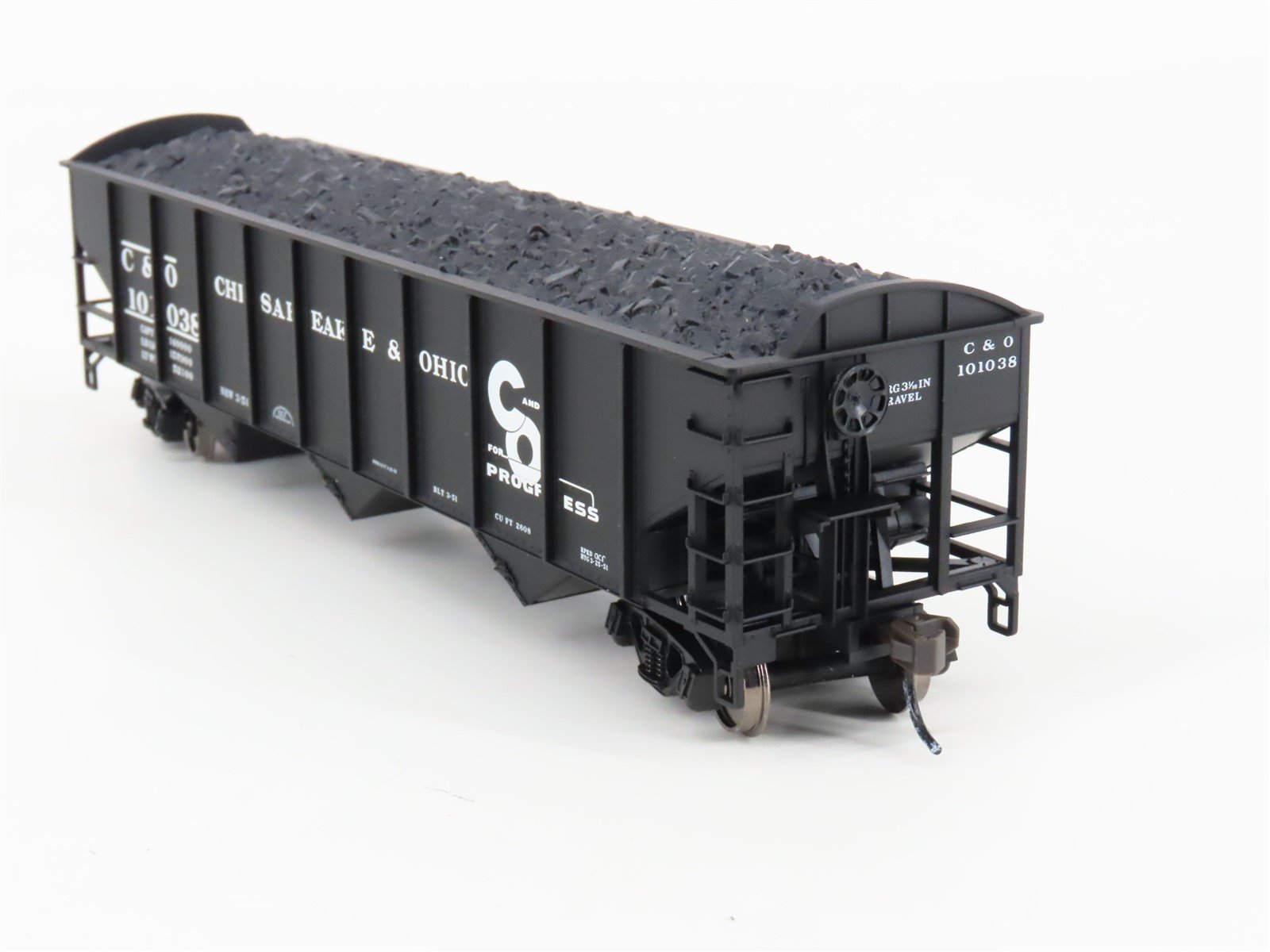 HO Scale Atlas Trainman C&O Chesapeake & Ohio Railroad 3-Bay Open Hopper #101038