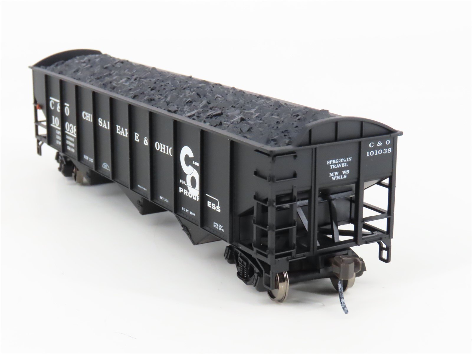 HO Scale Atlas Trainman C&O Chesapeake & Ohio Railroad 3-Bay Open Hopper #101038