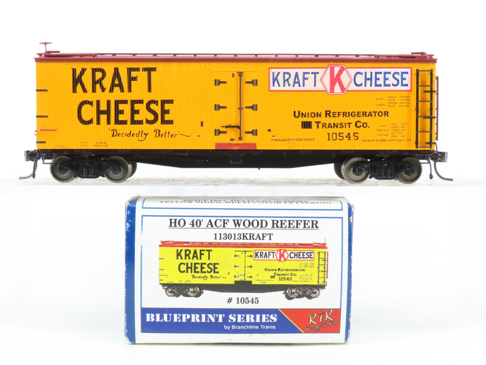 HO Scale Branchline Blueprint Series 113013 KRAFT Cheese 40' Wood Reefer #10545