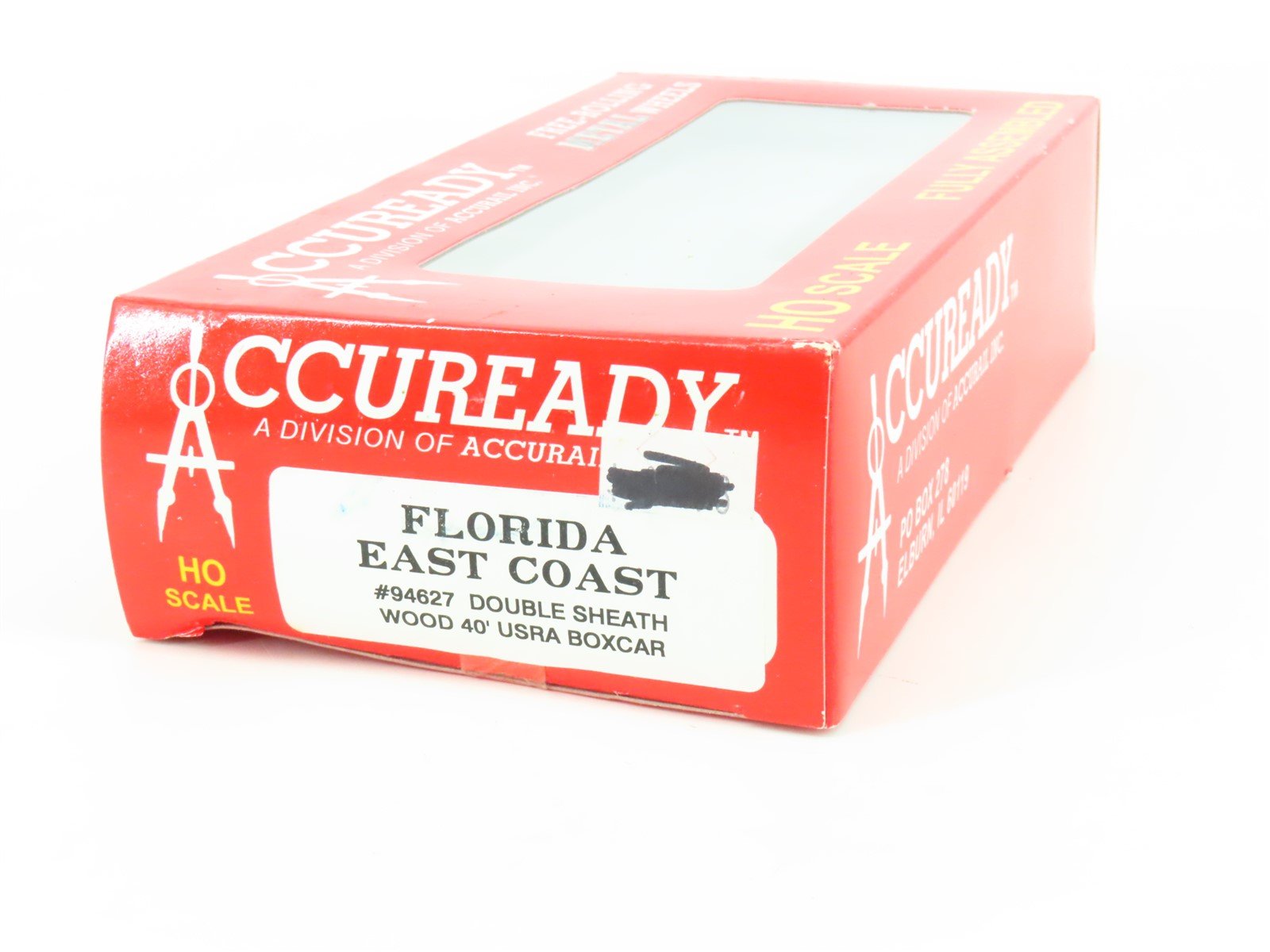 HO Scale Accurail Accuready 94627 FEC Florida East Coast Wood 40' Box Car #20637