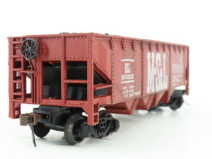 HO Scale AHM M&StL Minneapolis & St Louis 4-Bay Hopper #541002 -Custom Weathered