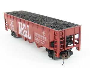 HO Scale AHM M&StL Minneapolis & St Louis 4-Bay Hopper #541002 -Custom Weathered