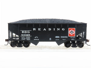 HO Scale RDG Reading 2-Bay Open Hopper #83329 w/Coal Load