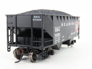 HO Scale RDG Reading 2-Bay Open Hopper #83329 w/Coal Load
