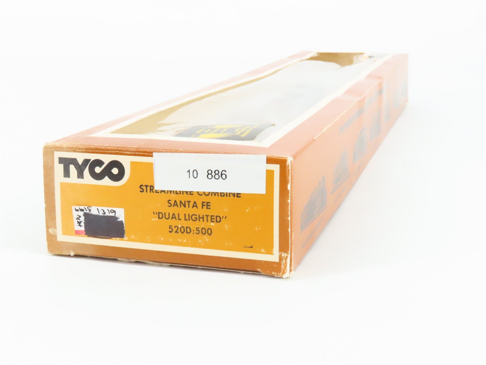 HO Scale Tyco 520D:500 ATSF Santa Fe Coach Passenger Car w/Lights