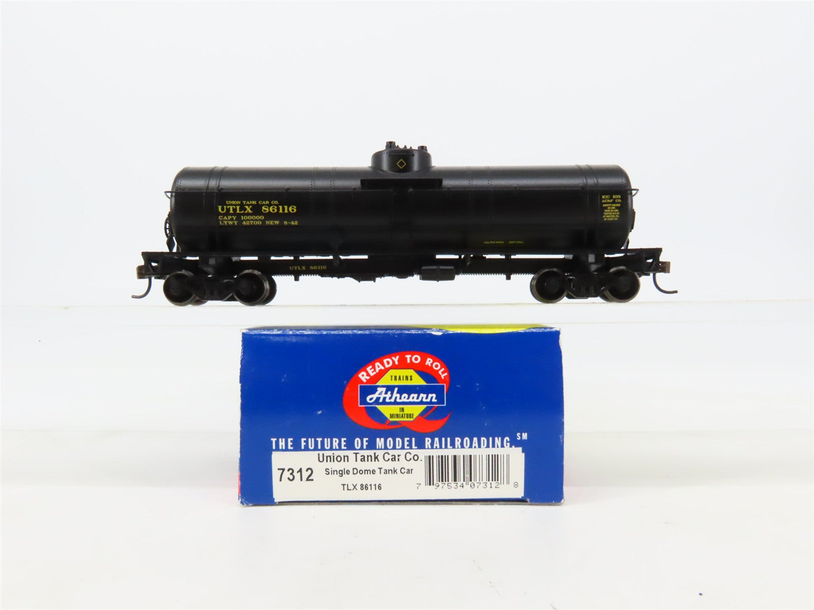 HO Scale Athearn 7312 UTLX Union Tank Car Co. Single Dome Tank Car 86116