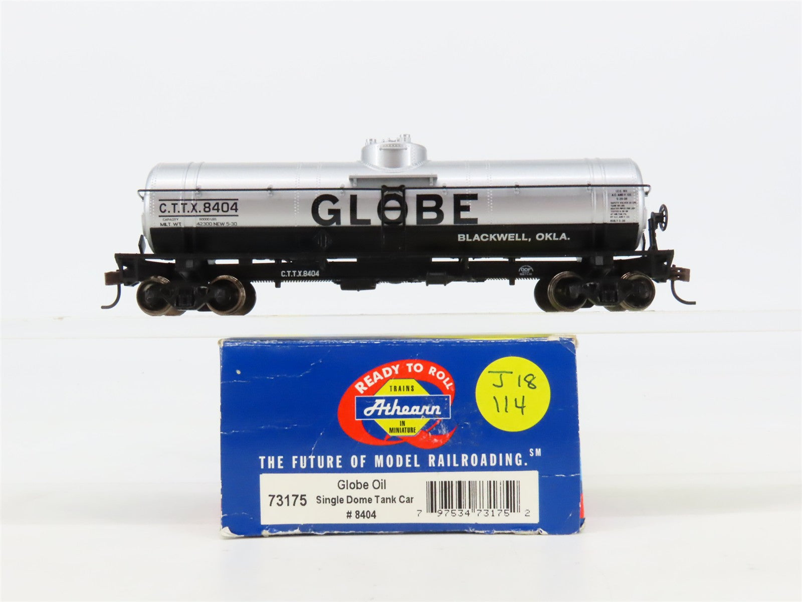 HO Scale Athearn 73175 CTTX Globe Oil Single Dome Tank Car 8404