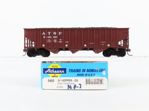 HO Scale Athearn 5405 ATSF Santa Fe 34' 3-Bay Open Hopper #80000 wLoad