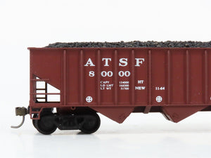 HO Scale Athearn 5405 ATSF Santa Fe 34' 3-Bay Open Hopper #80000 wLoad