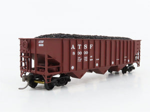 HO Scale Athearn 5405 ATSF Santa Fe 34' 3-Bay Open Hopper #80000 wLoad