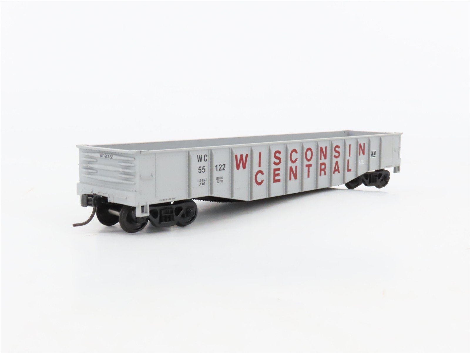 HO Scale Athearn 1747 WC Wisconsin Central 50' Gondola #55122