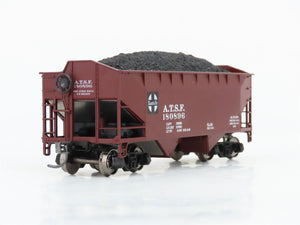 HO Scale Athearn ATSF Santa Fe 34' 2-Bay Hopper #180896 w/Coal Load