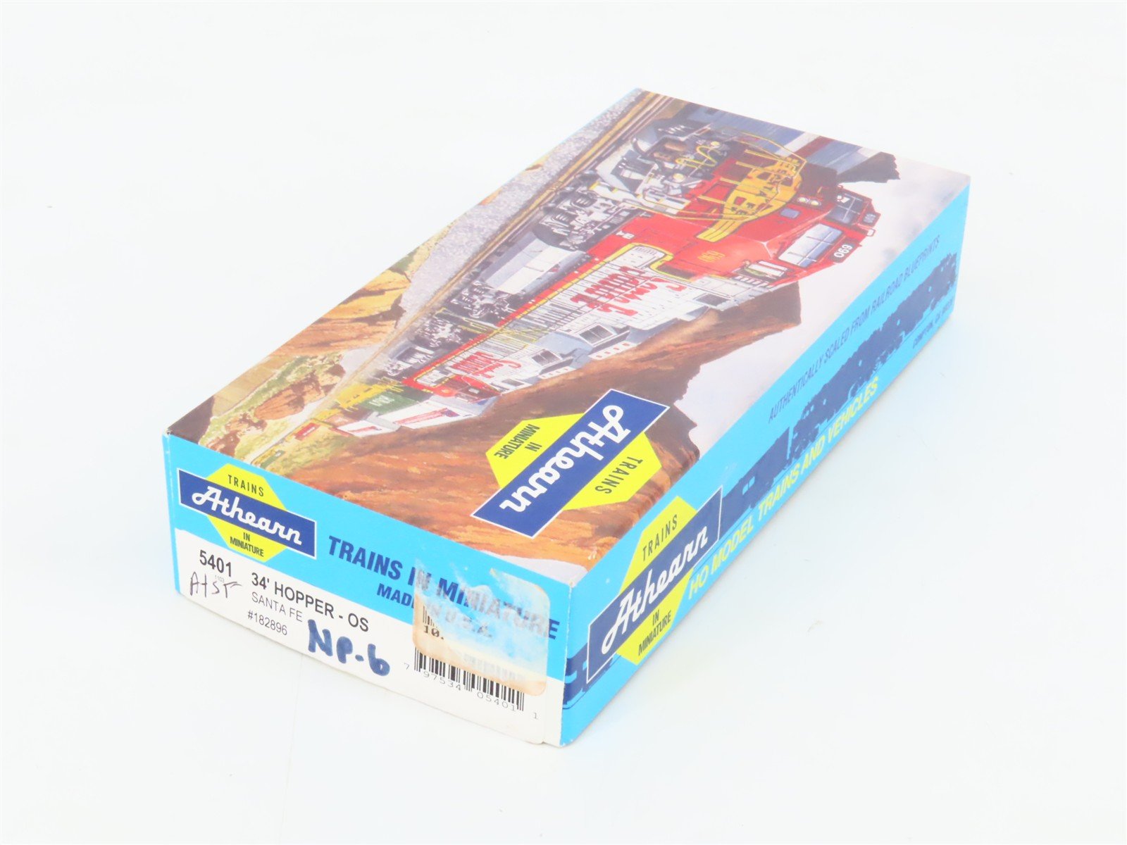 HO Scale Athearn ATSF Santa Fe 34' 2-Bay Hopper #180896 w/Coal Load