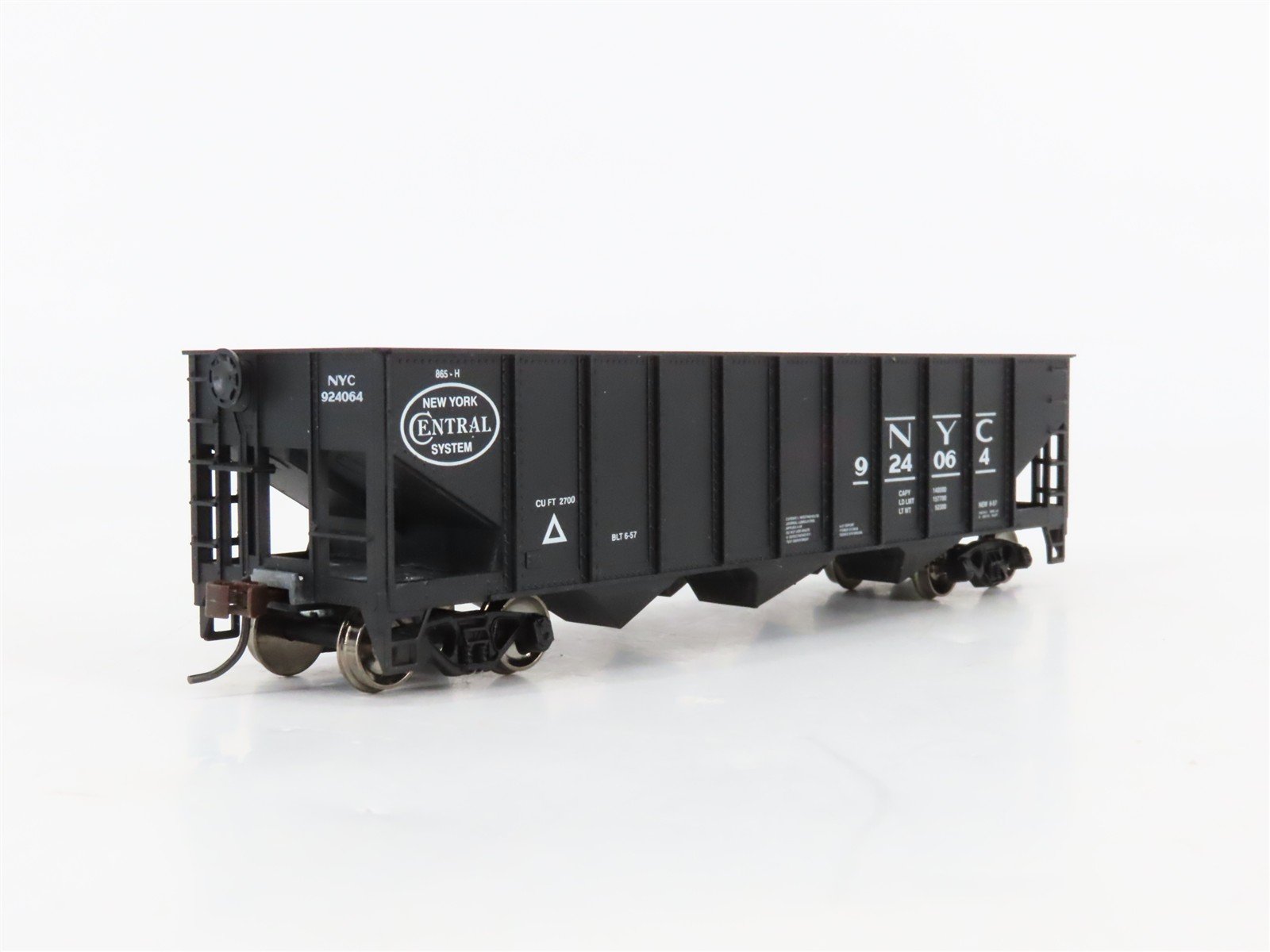HO Scale Athearn 23317 NYC New York Central 40' 3-Bay Hopper #924064