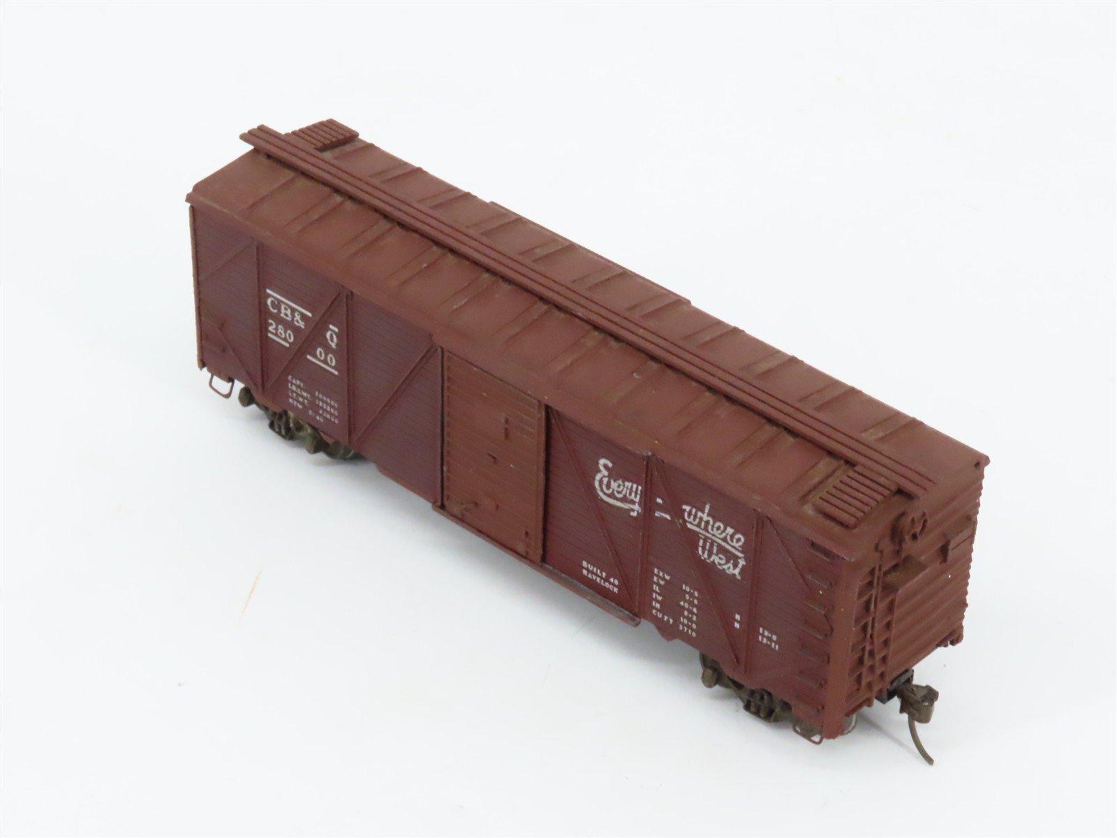 HO Scale Metal CBQ Burlington 40' Boxcar #28000 CUSTOM