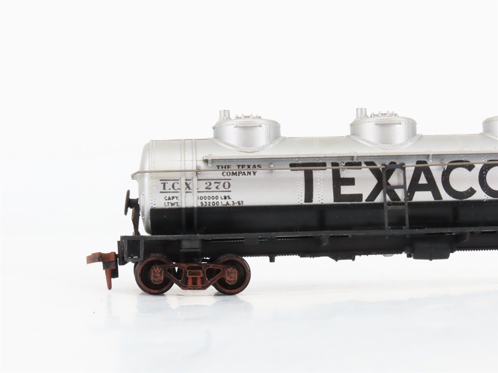 HO Scale Athearn 1501 TCX Texaco 3-Dome Tankcar #270 Weathered