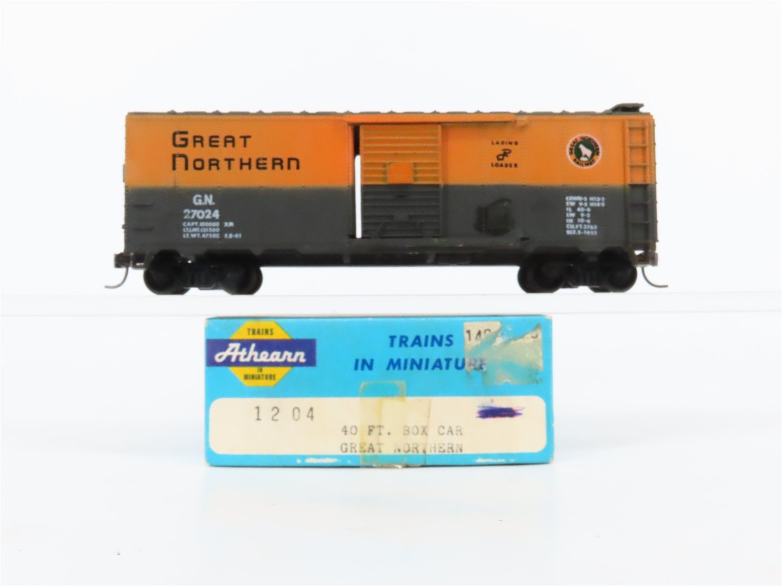 HO Scale Athearn 1204 GN Great Northern 40' Boxcar #27024