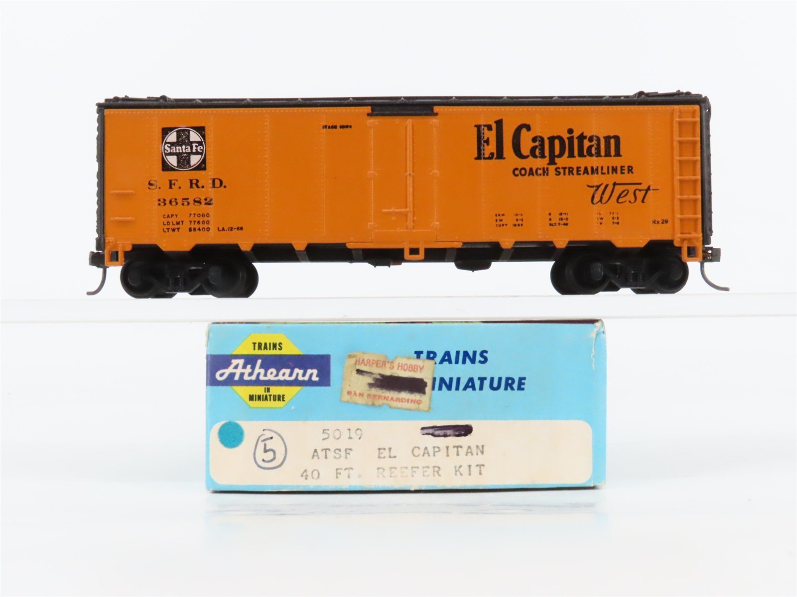 HO Scale Athearn 5019 ATSF Santa Fe "El Capitan" 40' Boxcar #36582